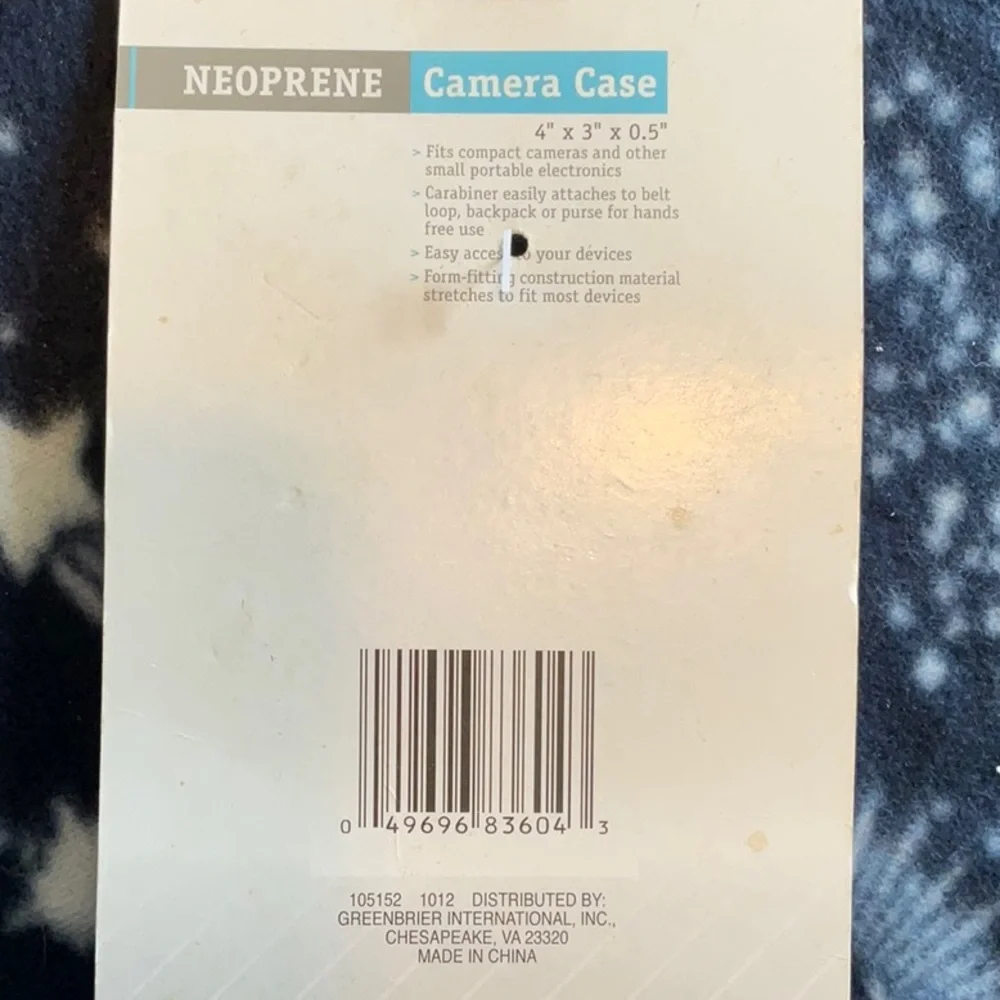 GreenBrier International Inc. Neoprene Camera Case, NWT